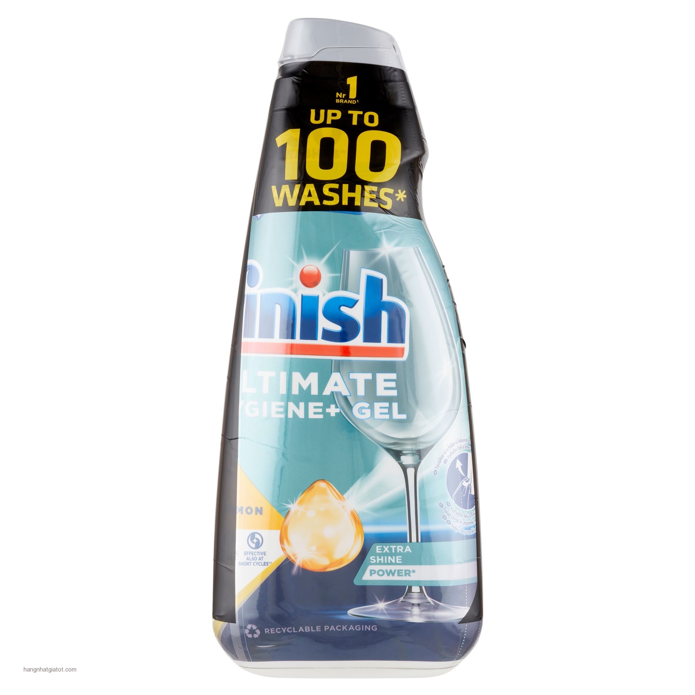 Gel rửa bát Finish Ultimate Hygiene hương Chanh 1 lít